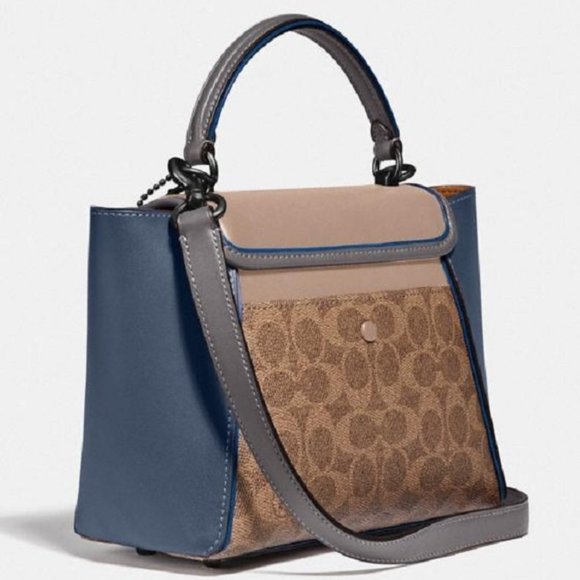 (SOLD) $399 *NEW* COACH Courier Carryall 23 In Colorblock - Picture 5 of 15